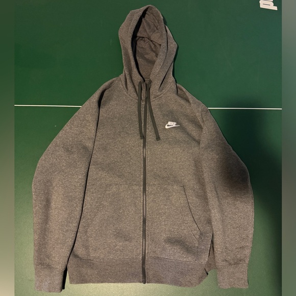 Men’s Nike Dark Gray Zip Up Jacket Hoodie Sweatshirt - Picture 1 of 3